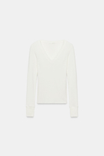 ФУТБОЛКА В РУБЧИК С ДЛИННЫМИ РУКАВАМИ — ZARA