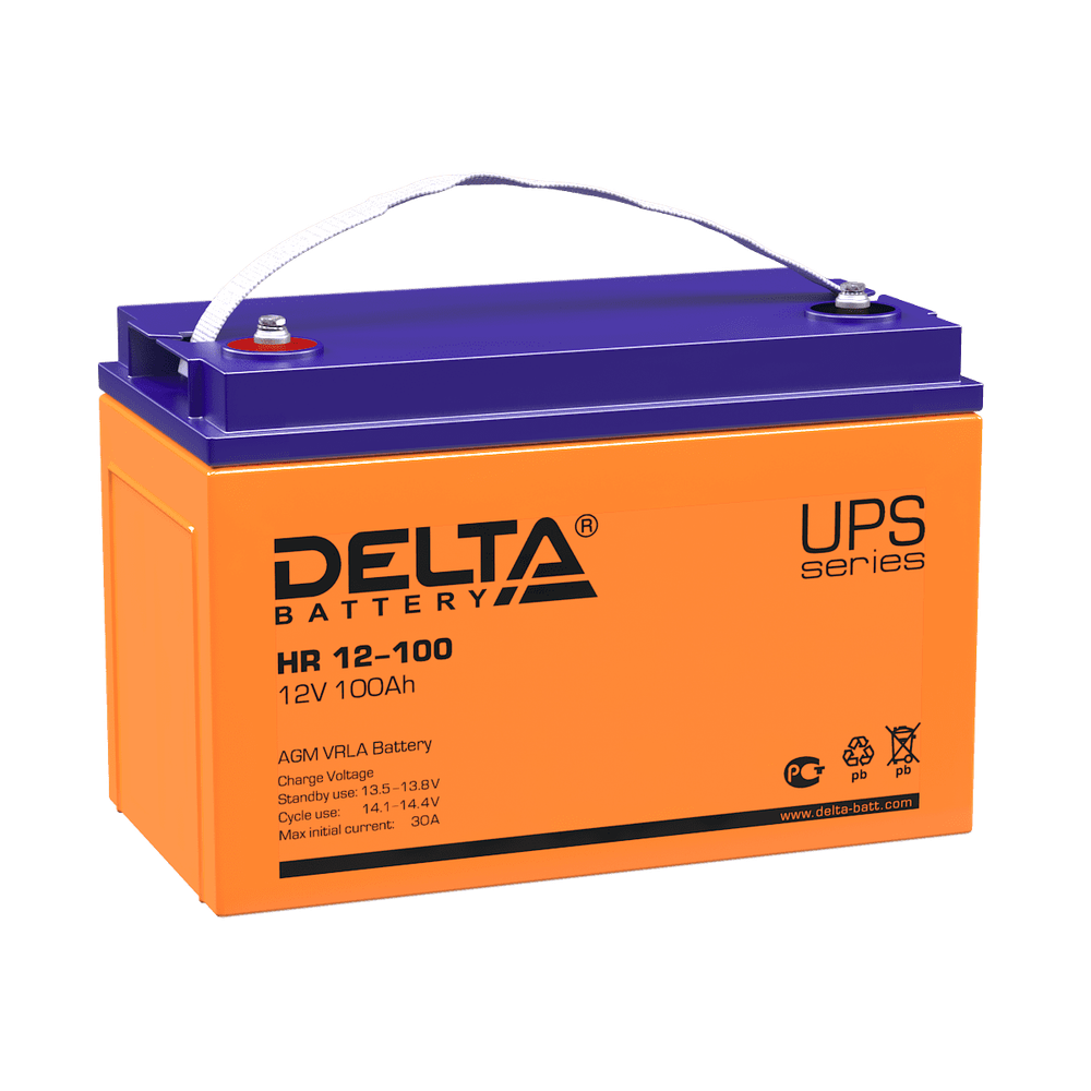 Аккумулятор DELTA HR 12-100 | 100 Ач | 12В AGM