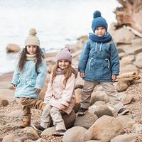 Парка демисезонная на меху "Небесный"