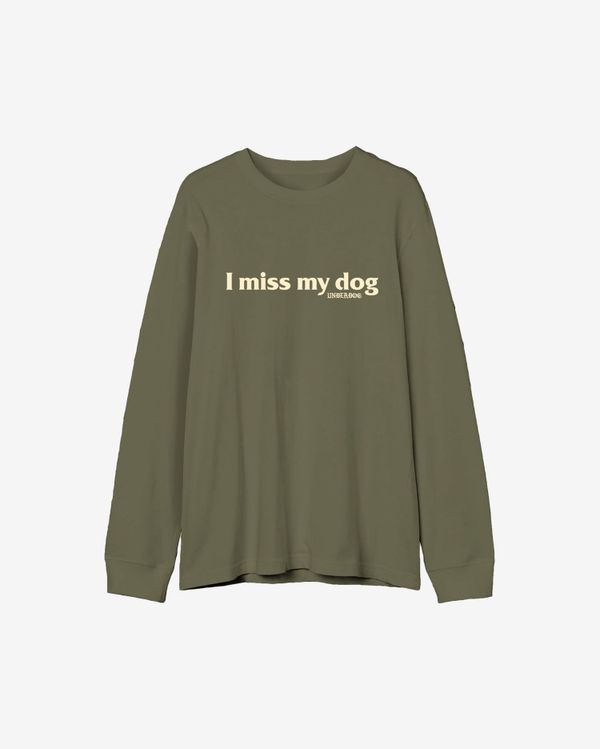Лонгслив I miss my dog Green - фото 1