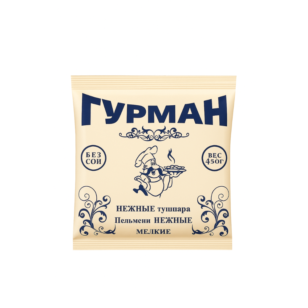 Пельмени Гурман Курино-говяжьи нежные мелкие 450 гр