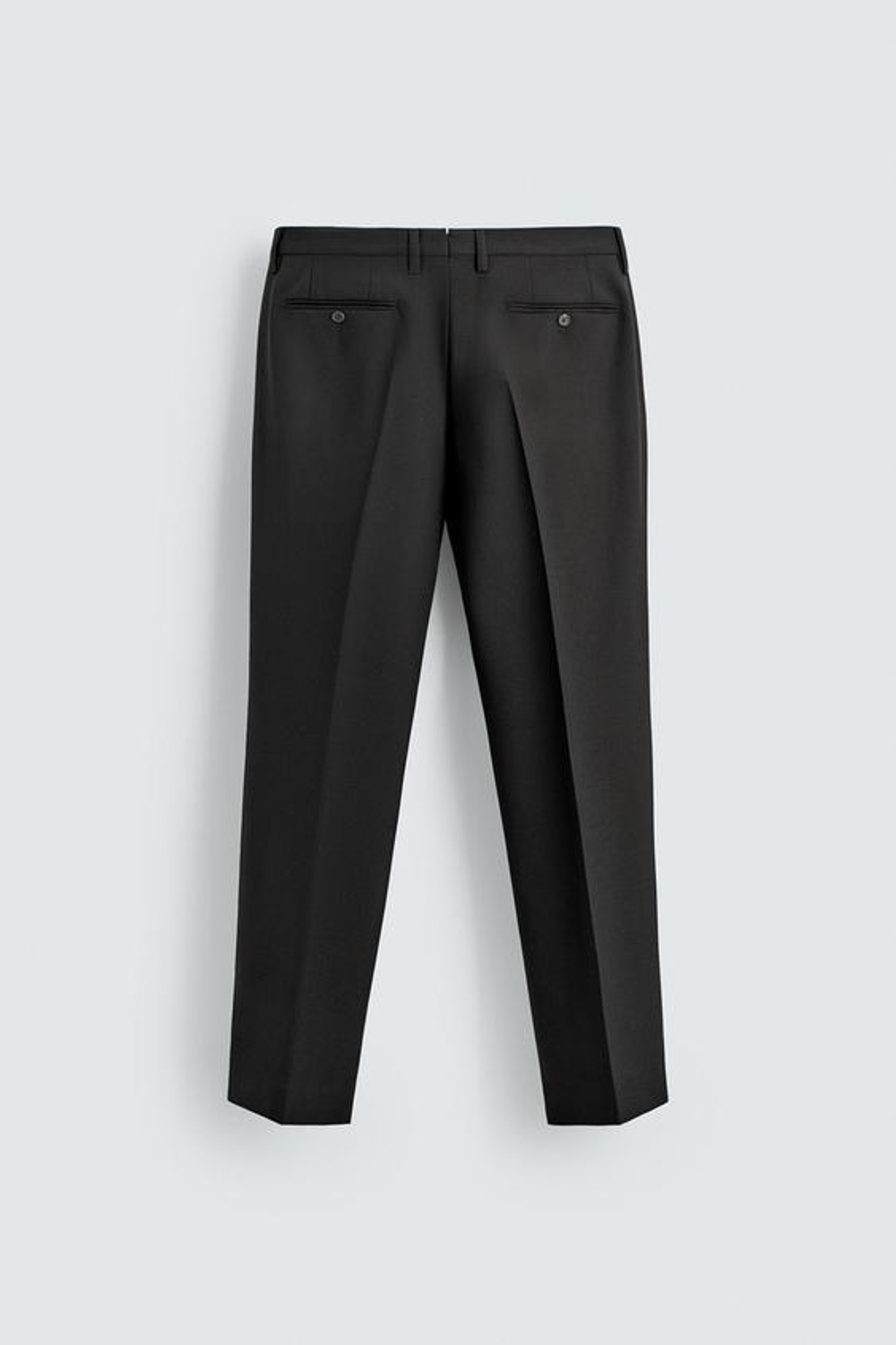 ZARA КОСТЮМНЫЕ БРЮКИ ИЗ 100% ШЕРСТИ, ЧЕРНЫЙ