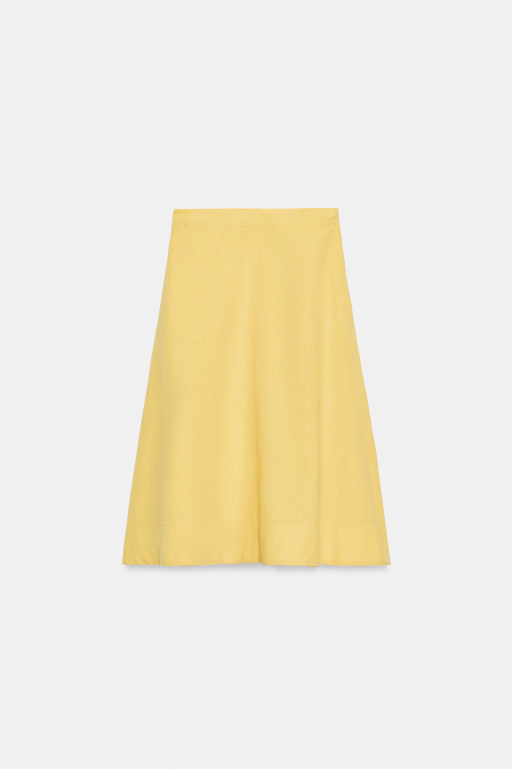 ЮБКА МИДИ ИЗ СМЕСОВОГО ЛЬНА — ZW COLLECTION — ZARA