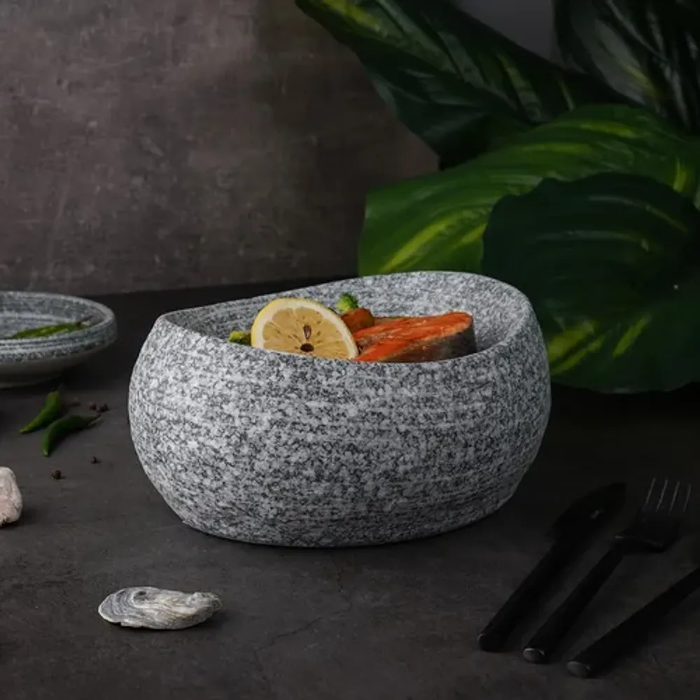 Салатник 190 мл 23*18,5 см h10 см емкость для закусок Stone Untouched Taiga P.L. [1]