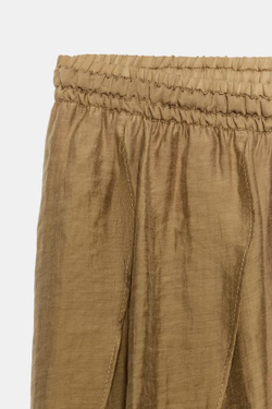 ZARA ЮБКА С ВОЛАНАМИ — ZW COLLECTION, КАРАМЕЛЬНЫЙ