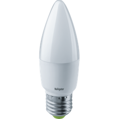 Лампа светодиодная Navigator C37 220V Е27 8,5W 4000K свеча 28666