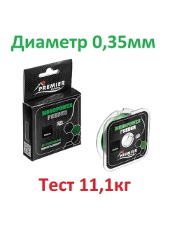 Леска MONOPOWER FEEDER 100m Green Nylon