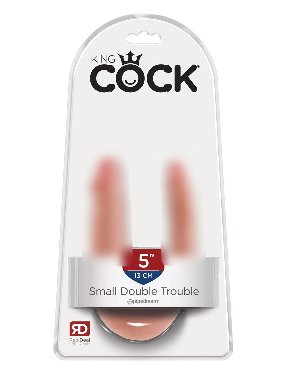 Фаллоимитатор King Cock Small Double Trouble - Flesh Pipedream 551321PD