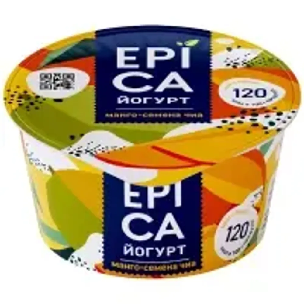 Йогурт Эпика 4,8% 130г манго семена чиа, шт