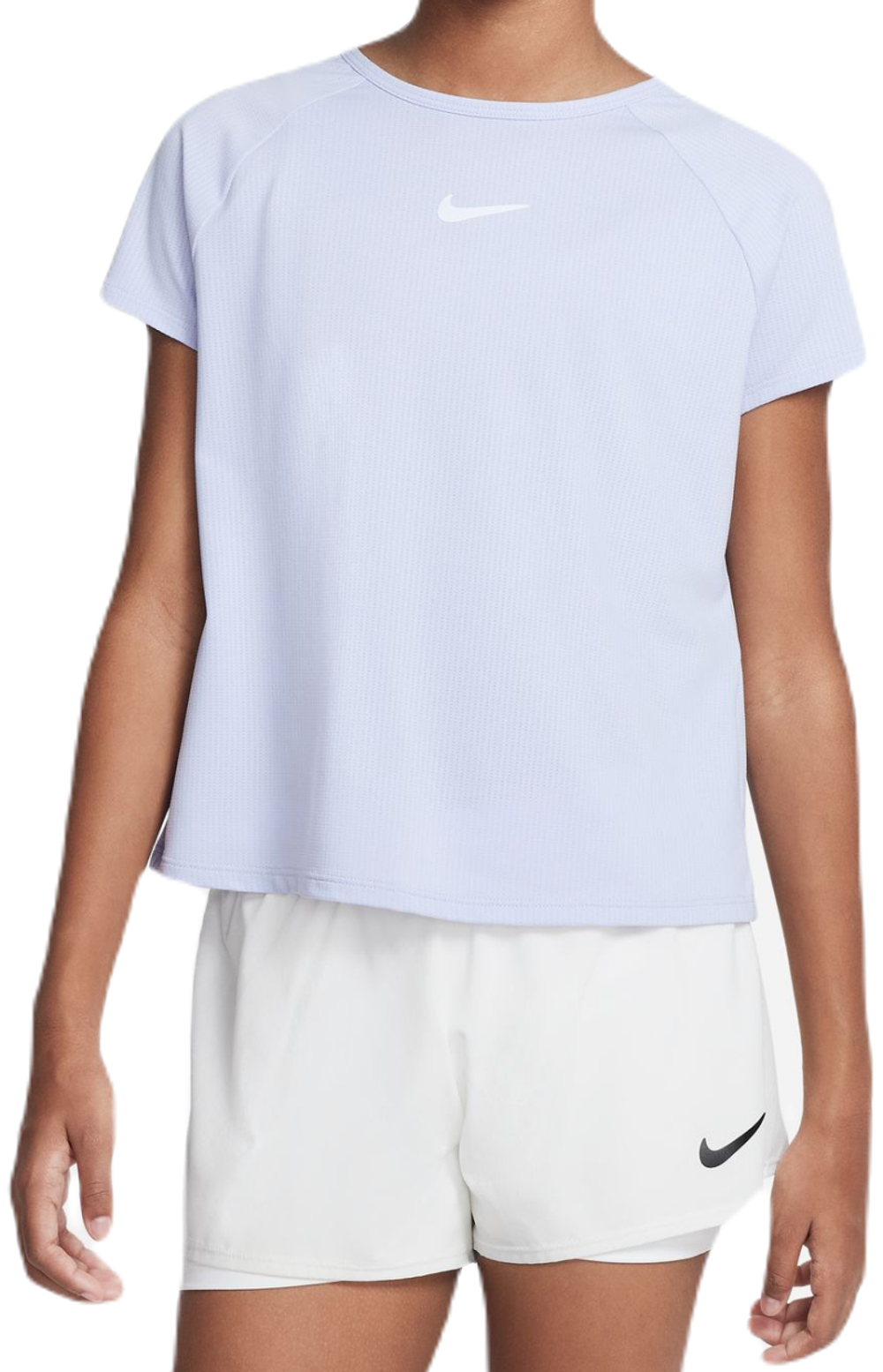Футболка для девочки теннисная Nike Dri-Fit Victory - oxygen purple/oxygen purple/white