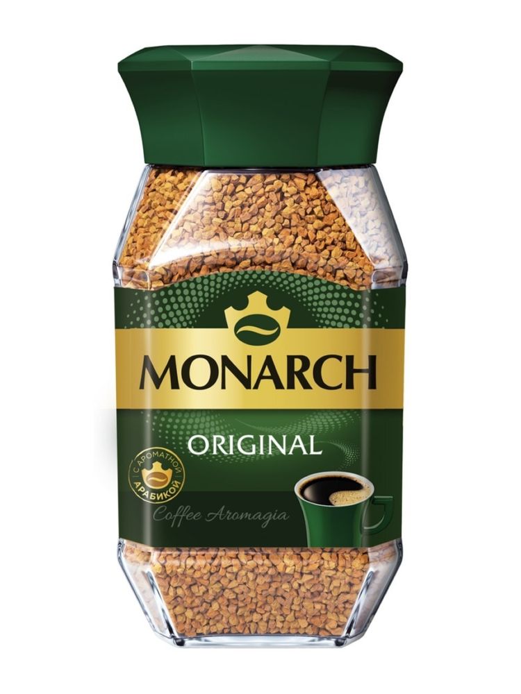 Кофе растворимый Jacobs Monarch, стеклянная банка 190 г, 2 шт
