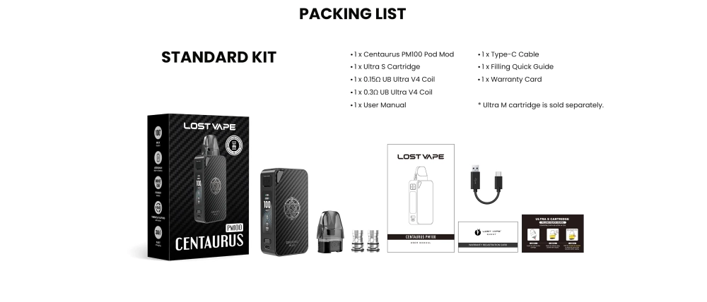 Lost Vape CENTAURUS PM100 Pod 4500mAh Kit