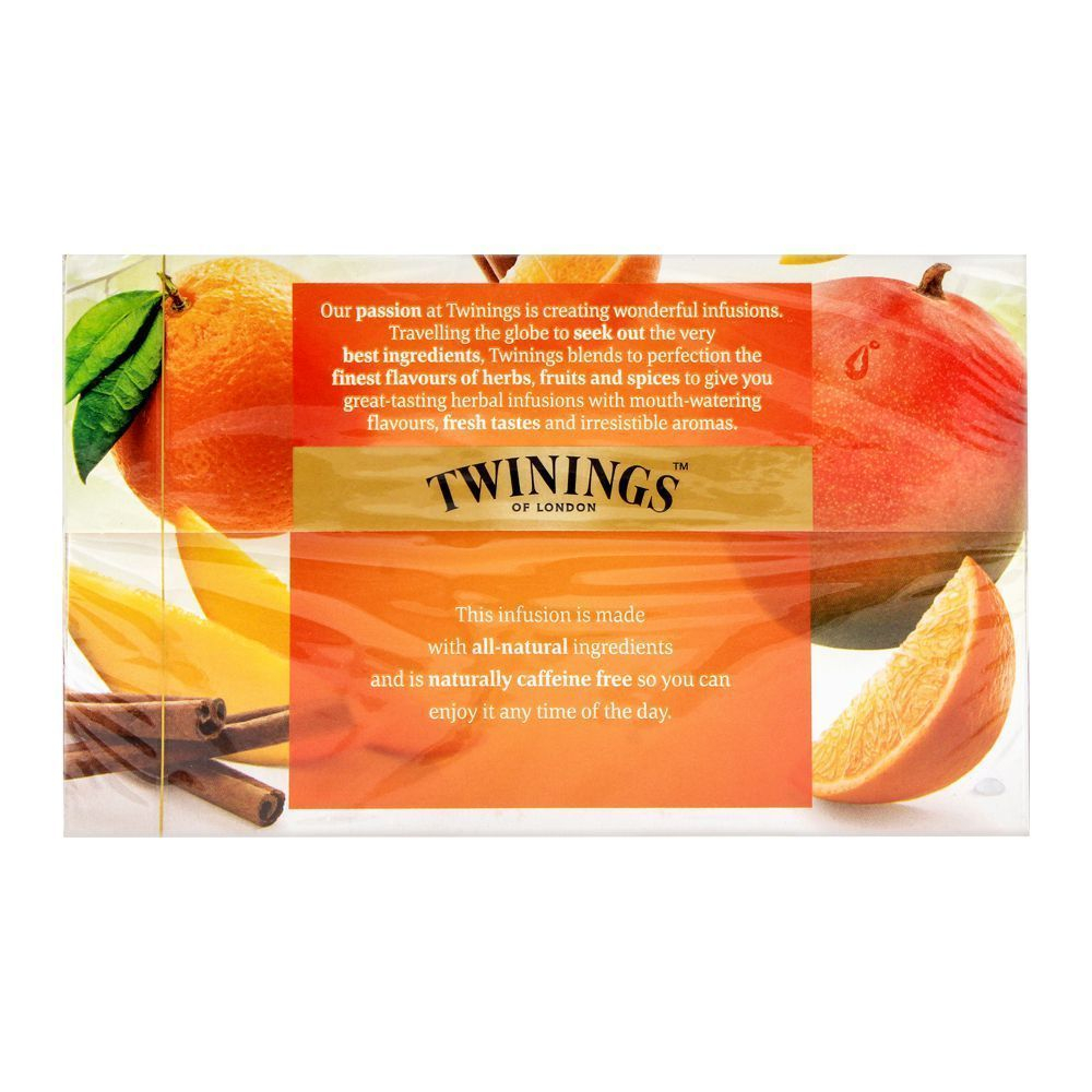 Чай травяной Twinings Infuso со вкусом апельсина, манго и корицы 20 пакетиков, 40 г (из Финляндии)