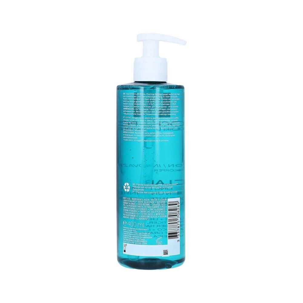 La Roche-Posay Effaclar Gel Micro-Peeling Микроотшелушивающий очищающий гель, 400 мл