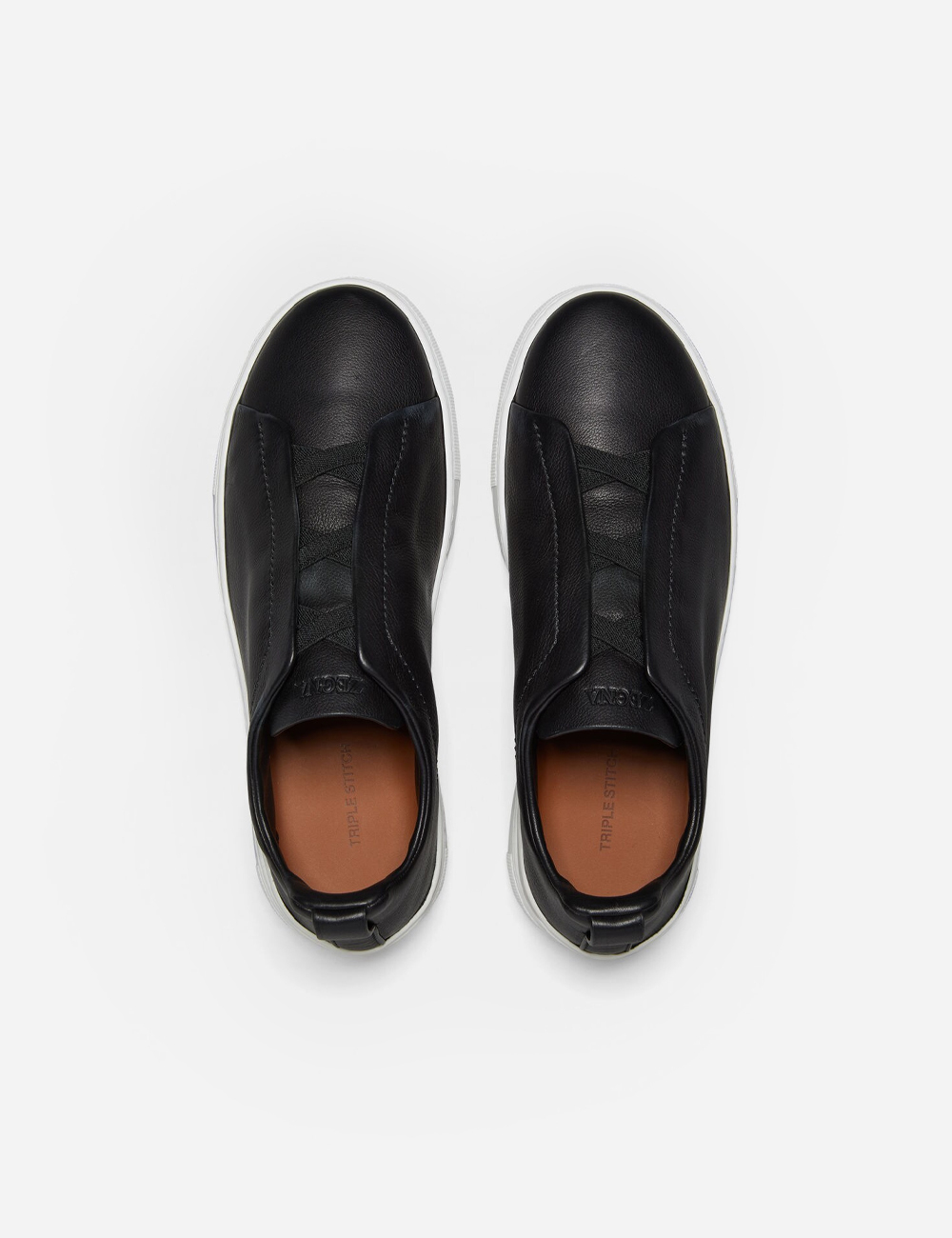 Zegna Stitch Secondskin Sneakers Triple Black