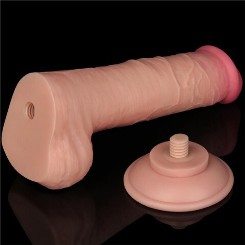 Фаллоимитатор Lovetoy Sliding Skin (20×3,9 см) с двойным покрытием телесный