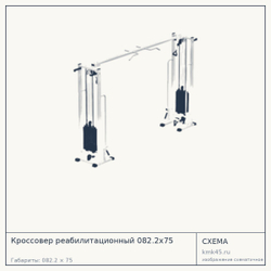 Схема с габаритами: Кроссовер реабилитационный 082.2х75