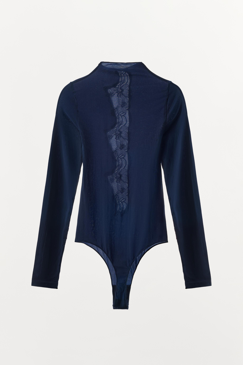 ZARA БОДИ С КРУЖЕВОМ, СИНИЙ/ИНДИГО