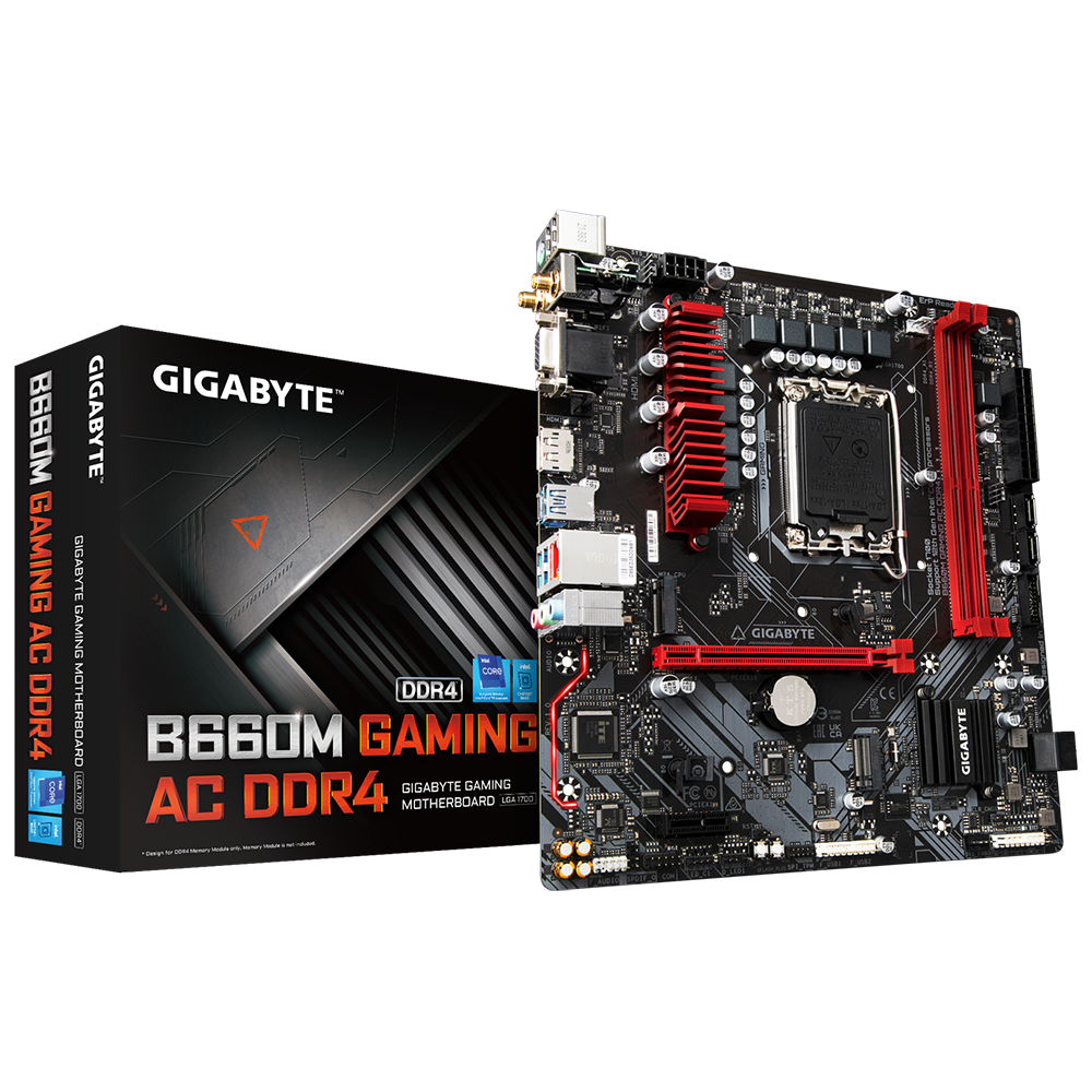 Материнская плата Gigabyte B660M GAMING AC DDR4, mATX, RTL