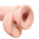 Телесный фаллоимитатор-реалистик 26,7см на присоске с мошонкой PipeDream King Cock Plus 10 Triple Density Cock with Balls Flesh 5721-21