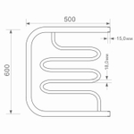 Полотенцесушитель MIXLINE СВОБОДА ПМ2/симпл пм2 60х50 1''