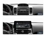 Магнитола для Toyota Land Cruiser Prado 120, Lexus GX470 (экран климата внизу) - Kuberg KP-T1230L-S10 монитор 12.3", Android 12, Быстрая, CarPlay, 4G SIM-слот