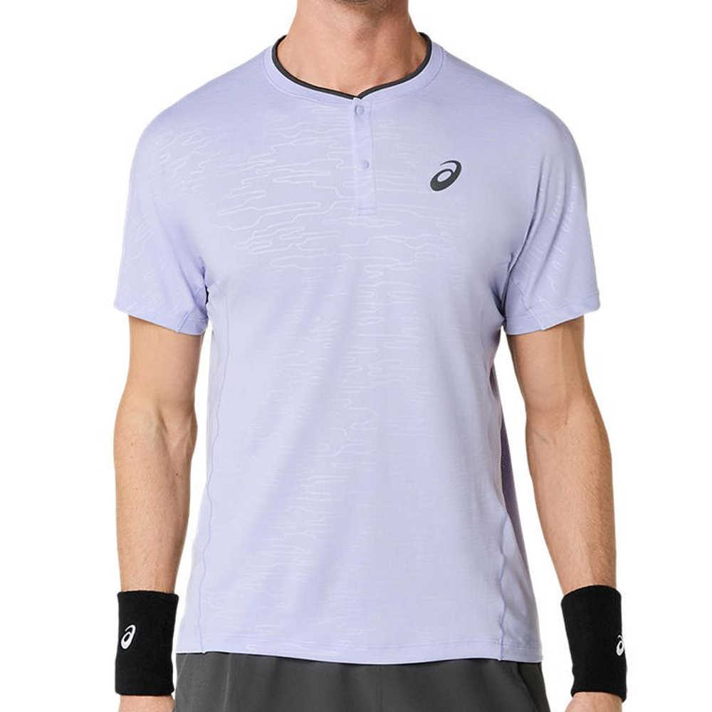 Мужская теннисная футболка Asics Match Short Sleeve Night Energy - seastorm