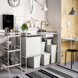 IKEA HÅLLBAR  (ИКЕА ХОЛЛБАР)  -  Контейнер с крышкой - светло-серый 3 л