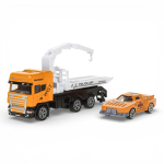 Игрушка автотрейлер инерционный с машинками, W2215-7A