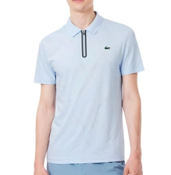 Мужское теннисное поло Lacoste Ultra Dry Jacquard Crocodile Tennis - sugared blue