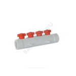 Коллектор PP-R белый Дн 32х20 на 6 выходов с кранами VALFEX 101133206
