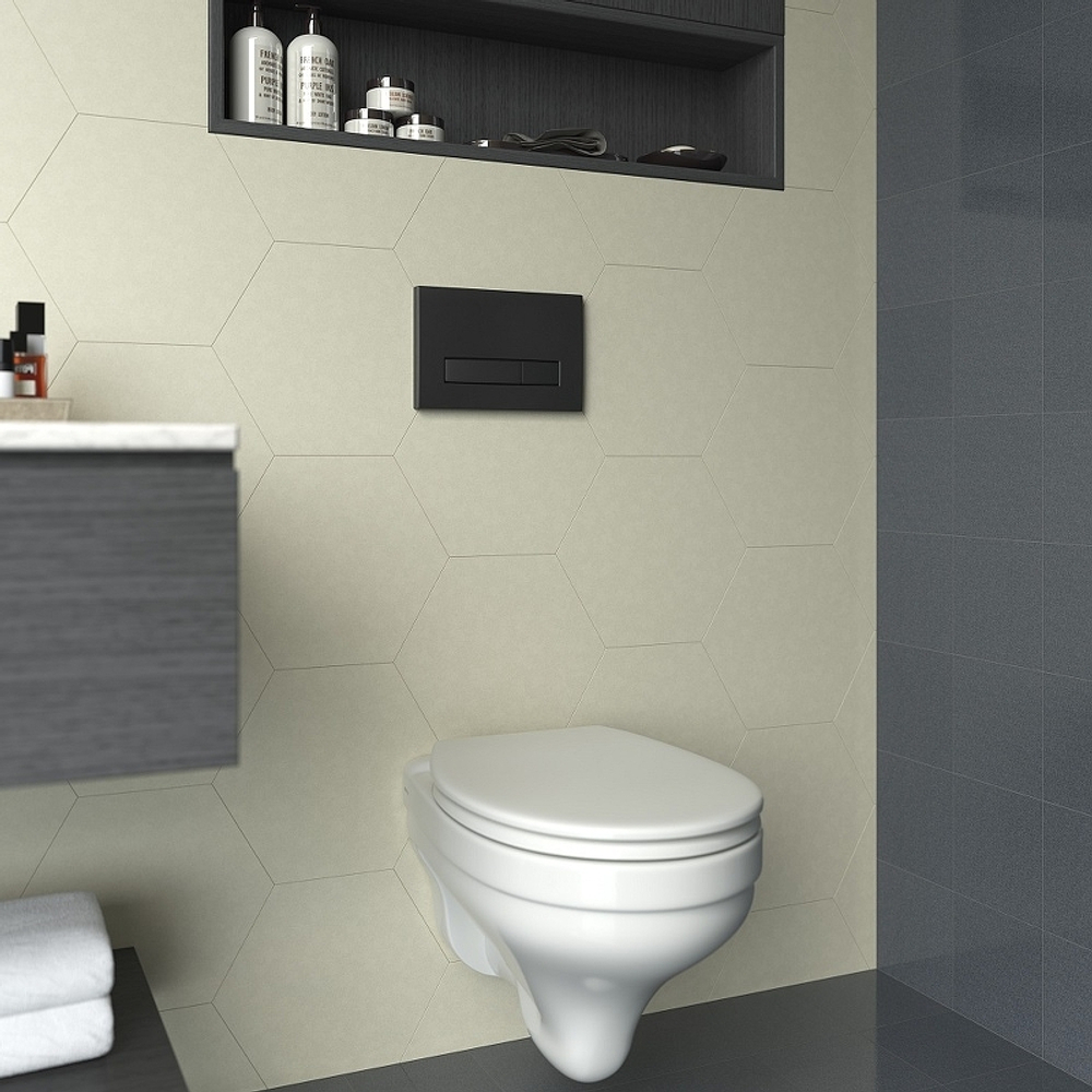 Комплект унитаза BelBagno Uno BB3105CHR/SC с инсталляцией Berges Atom 410 040340 с сиденьем Микролифт и Черной матовой клавишей смыва