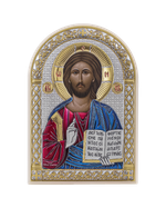 Спаситель, икона арочная, пластик белый, эмаль 48x68