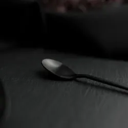 Ложка кофейная 11,5 см матовая черный цвет Black Sapporo PVD P.L. - Davinci [12]