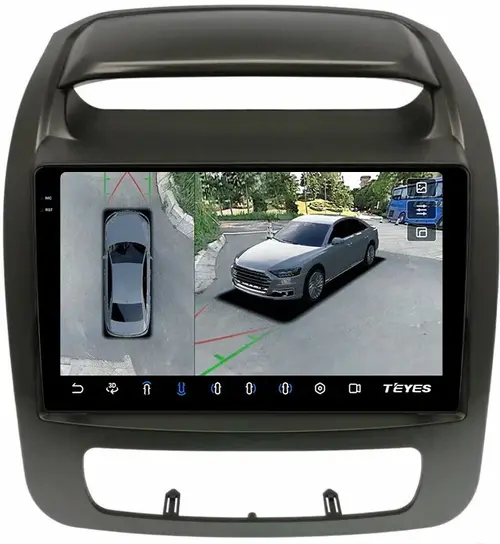 Магнитола для KIA Sorento 2 XM 2012-2020 (отдельный экран климата, со штатной КЗВ) - Teyes CC3-2K-360 монитор 9.5" 2K QLED на Android 10, Быстрая, CarPlay, 4G SIM-слот, 4 камеры в комплекте