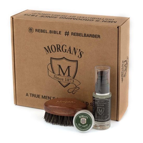 Подарочный набор Morgan's эликсир + щетка для бороды и усов с тестером