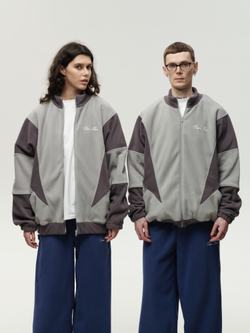Zip-Up Sweatshirt Double Grey