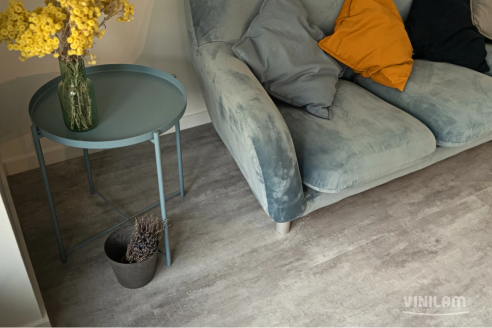 Кварц-винил Клеевой LVT Vinilam Ceramo Stone Glue 950x475 LVT 2,5 мм Цемент Светлый 4.513 м2