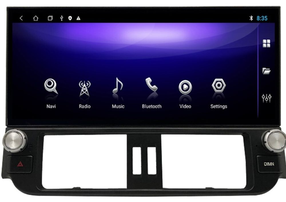 Магнитола для Toyota Land Cruiser Prado 150 2017-2023 - Parafar PF348L12 Android 10, Быстрая, монитро 12.3", CarPlay, 4G SIM-слот