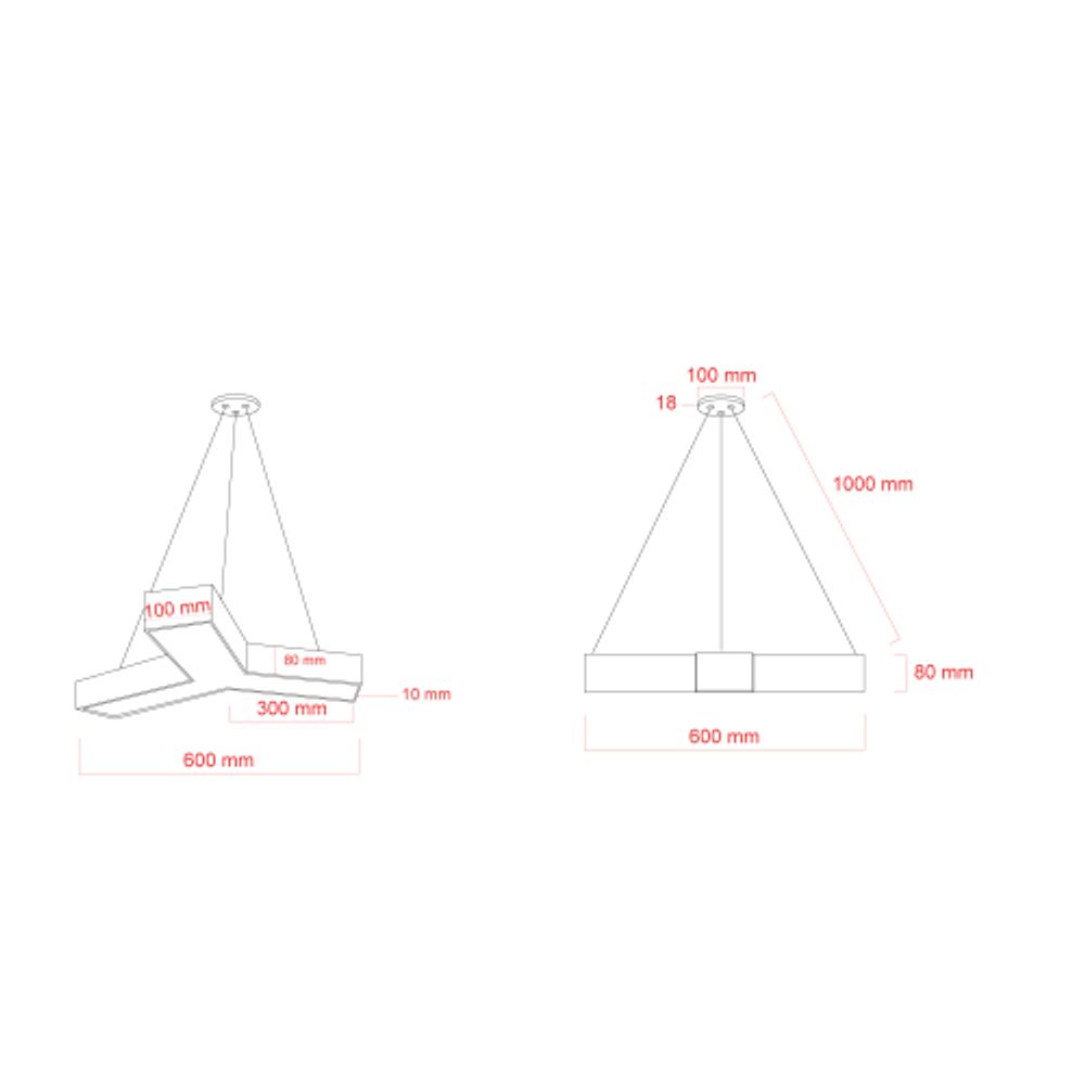 Светильник LED ЭРА Geometria SPO-141-W-40K-028 Igrek 28Вт 4000K 1900Лм IP40 600*80 белый подвесной драйвер внутри | Декоративные светильники Geometria