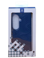 Чехол-книжка DuxDucis Samsung Z Fold 7 кожаная боковая синяя