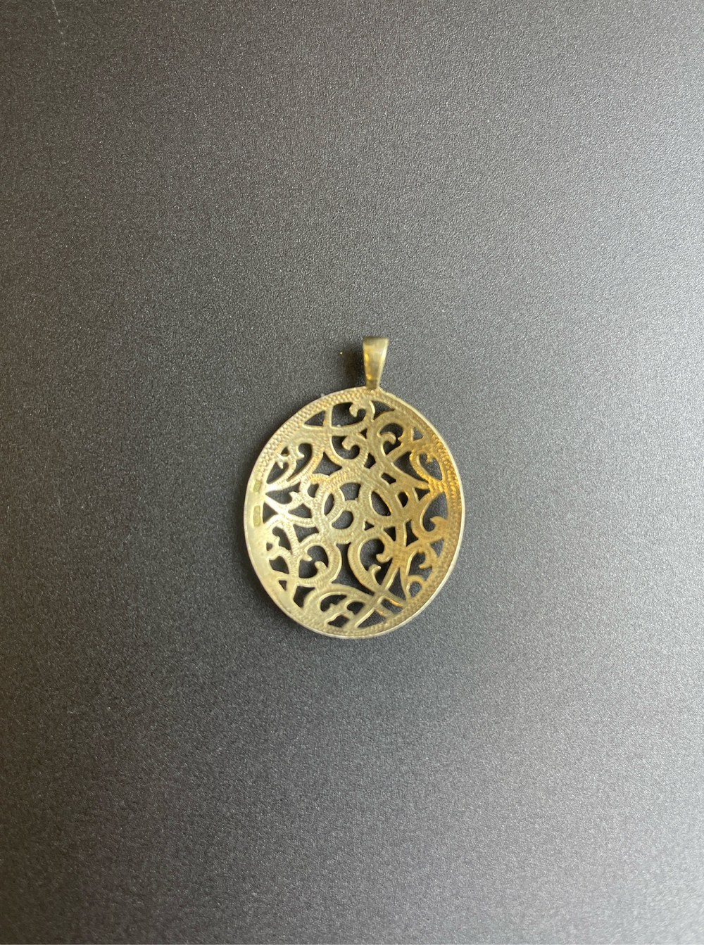 Подвеска советского времени серебро 875 проба клеймо, крупная с абстрактным дизайном, винтаж СССР 1970-1975 гг