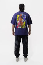 Футболка Ring × BOXRAW Roy Larry Holmes Oversized фиолетовая