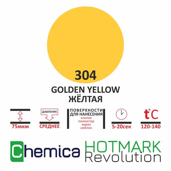 Термопленка Hotmark Revolution 304 желтая, 0,5*20м
