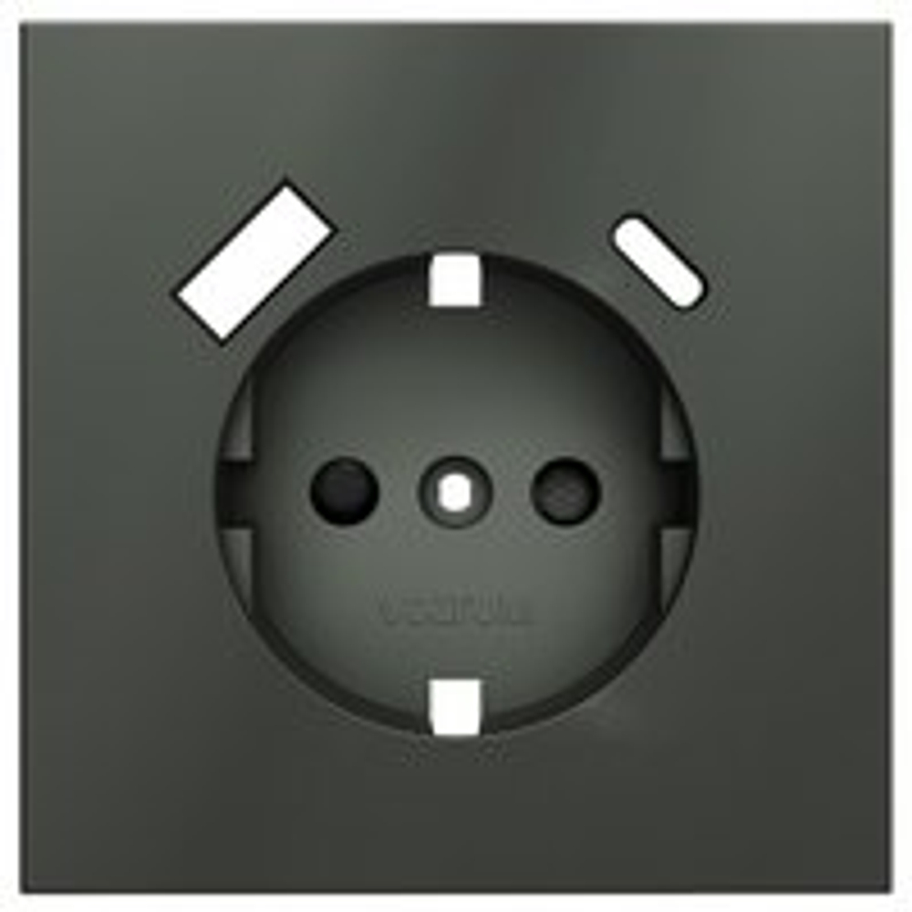Накладка для розетки с заземлением и со шторками и 2хUSB type A и C Voltum S70 VLS001006