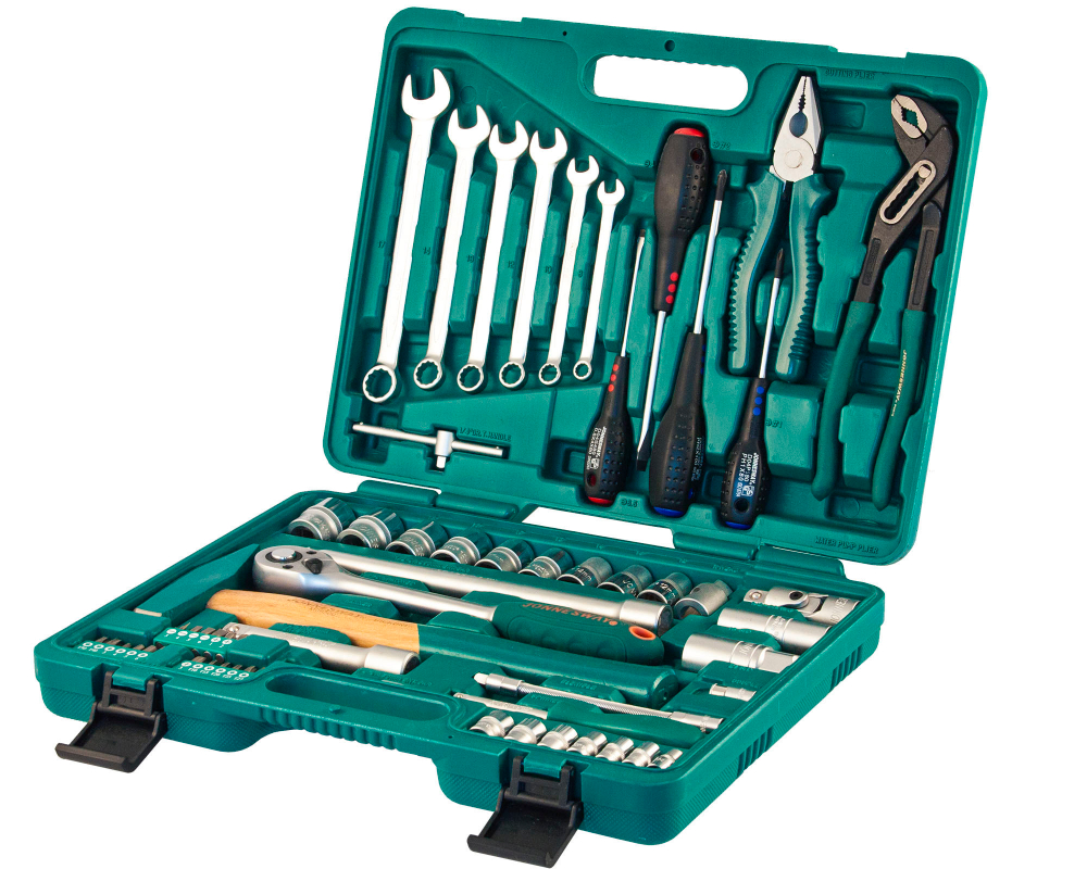 S04H52460S Набор инструмента универсальный 1/4", 1/2"DR, 60 предметов