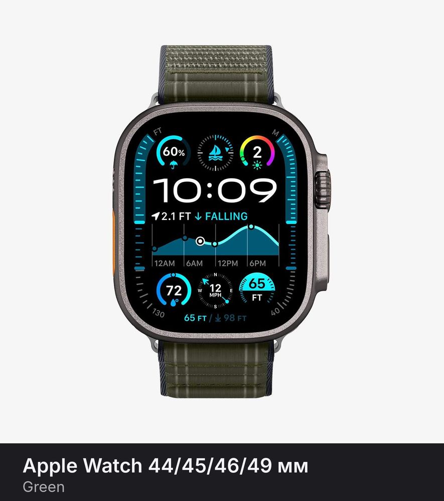 Ремешок Spigen WBF0 для Apple Watch 44/45/46/49 mm Green