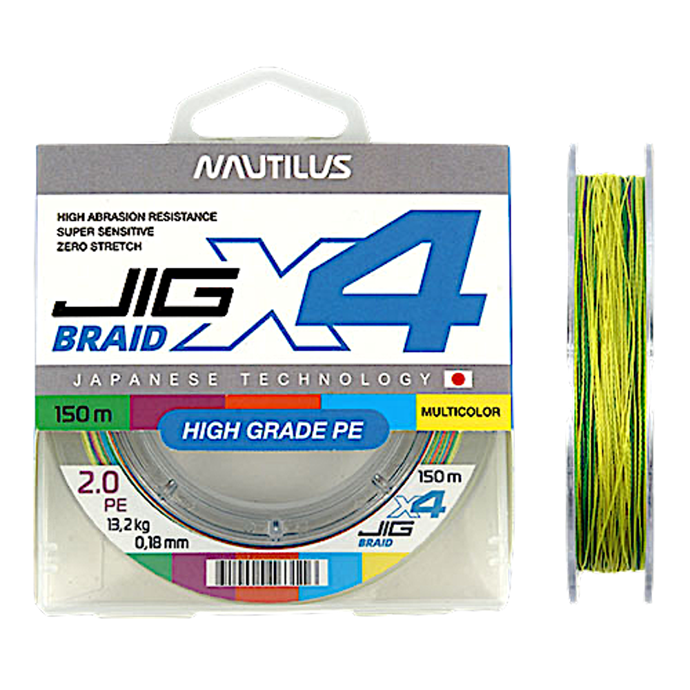 Шнур Nautilus X4 Jig Braid Multicolour 150м -