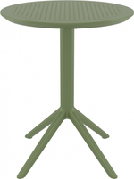 Стол пластиковый складной Siesta Contract Sky Folding Table Ø60, оливковый