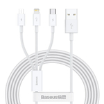 Кабель-зарядка Baseus Superior 3в1 i-Phone/Type-C/Micro 3.5A 1.5м CAMLTYS-02 белый